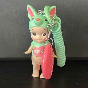 Sonny Angel Kiss Kiss Keychain - Green Fennec Fox 🦊💚